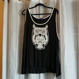 CLOSEOUT Modcloth- Owl Tank Top Plus Size